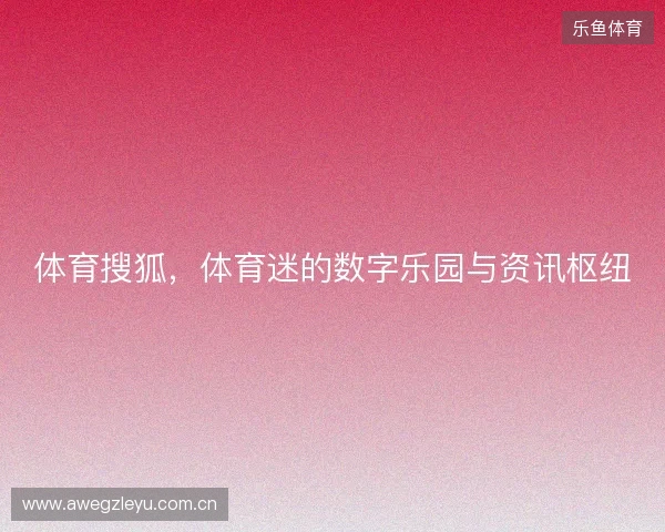 体育搜狐，体育迷的数字乐园与资讯枢纽